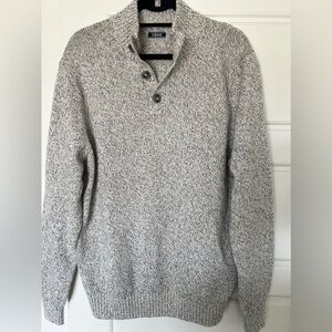 Men's IZOD Marled‎ Button-Mock Sweater